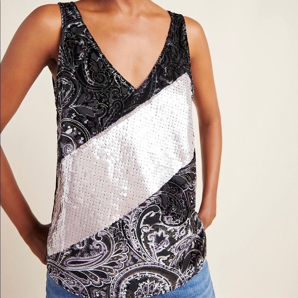 Cassandra Sequined Tank, Tiny for Anthropologie N… - image 1